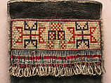 Shot pouch, Unrecorded Cree or Anishinaabe (Ojibwa) Artist (Unrecorded Cree or Anishinaabe (Ojibwa) Artist, First Nations), Hide, porcupine quills, animal hair, and natural pigment and dyes, Anishinaabe, Ojibwe or Cree, Native American
